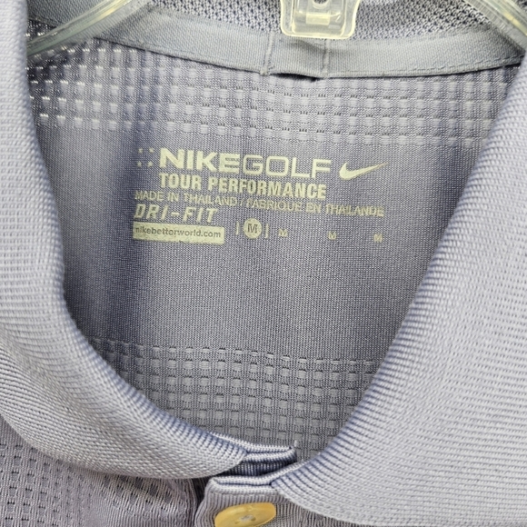 Nike Golf Tour Performance Dri Fit Blue Polo Men's Size Medium - Picture 3 of 5